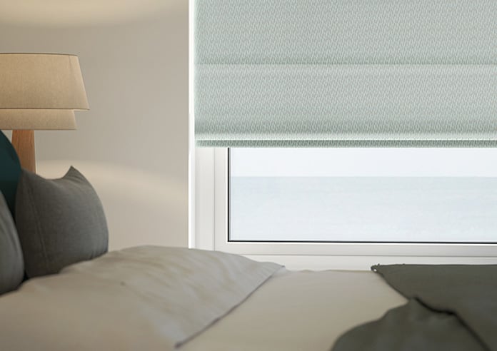 Dew Drop, Metallic Sky - Motorised Roman Blind - Image 5